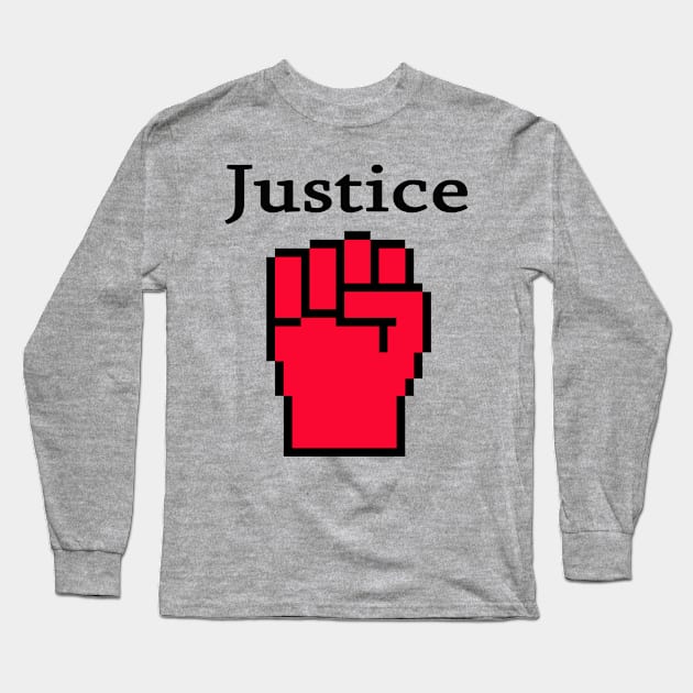 Red justice fist Long Sleeve T-Shirt by MissMorty2